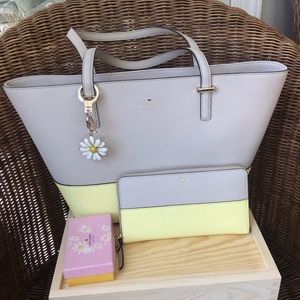 Kate Spade Cedar Street Tote,Wallet & Daisy Keyfob